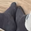 Schwarze Socken. 1 Tag lang getragen