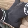 Schwarze Socken. 1 Tag lang getragen