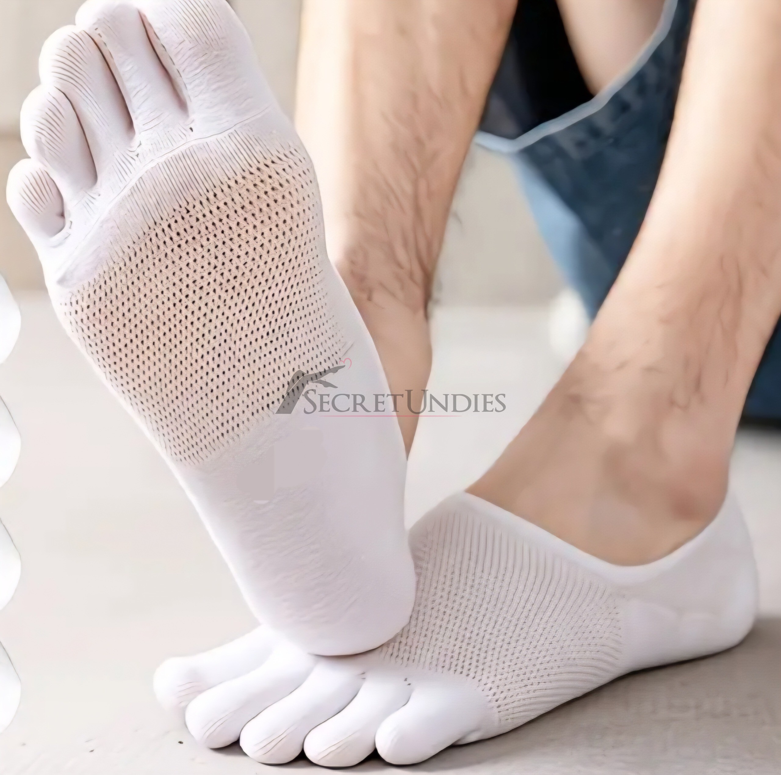 Zehensocken Fingersocks Weiss 1 Zehensocken Fingersocks Weiss