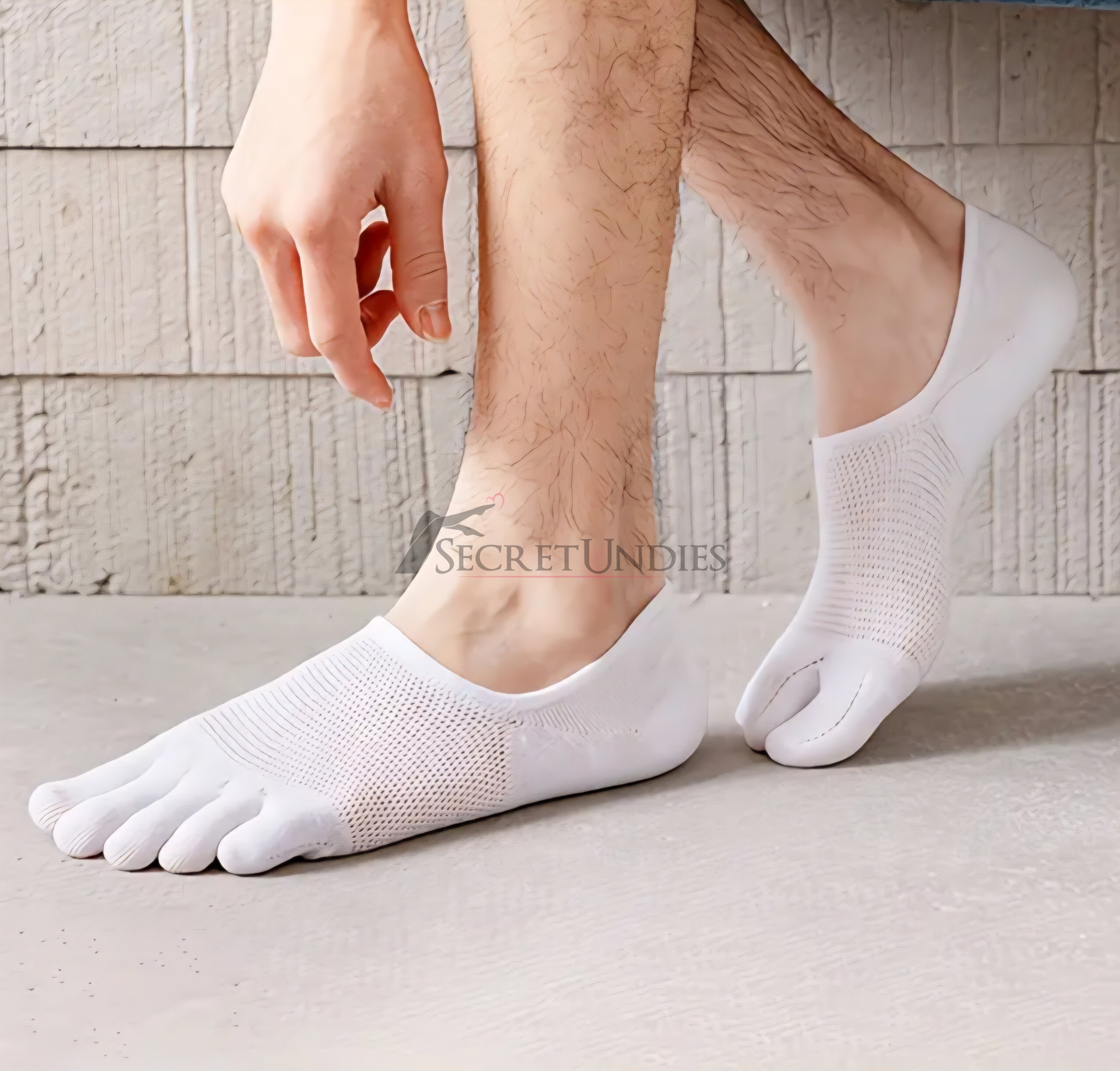 Zehensocken Fingersocks Weiss 4 Zehensocken Fingersocks Weiss – Bild 4