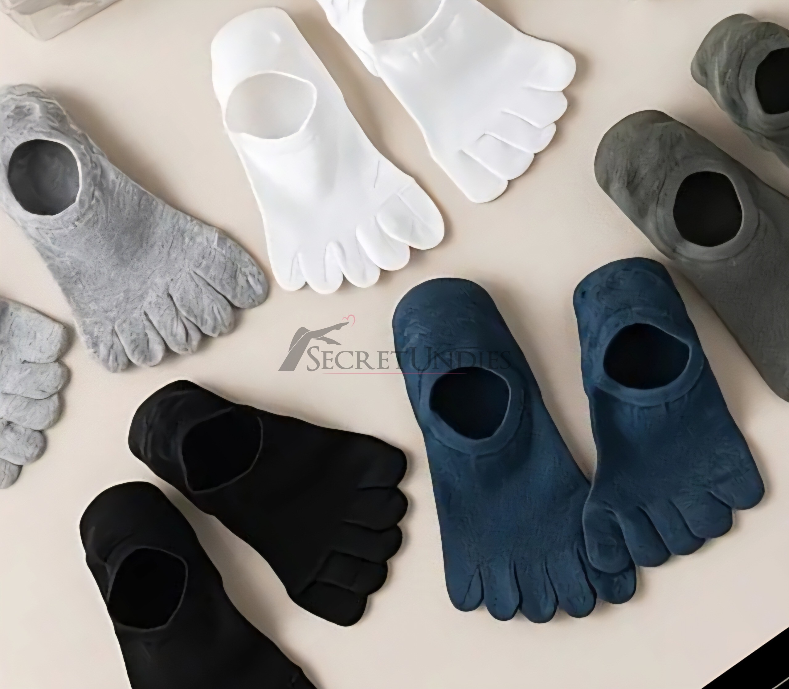 Zehensocken Fingersocks Weiss 5 Zehensocken Fingersocks Weiss – Bild 5