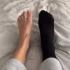 Getragene schwarze Socken – After-Shift-Note