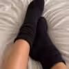 Schwarze Kuschelsocken – 2 Tage getragen