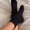 Schwarze Kuschelsocken – 2 Tage getragen
