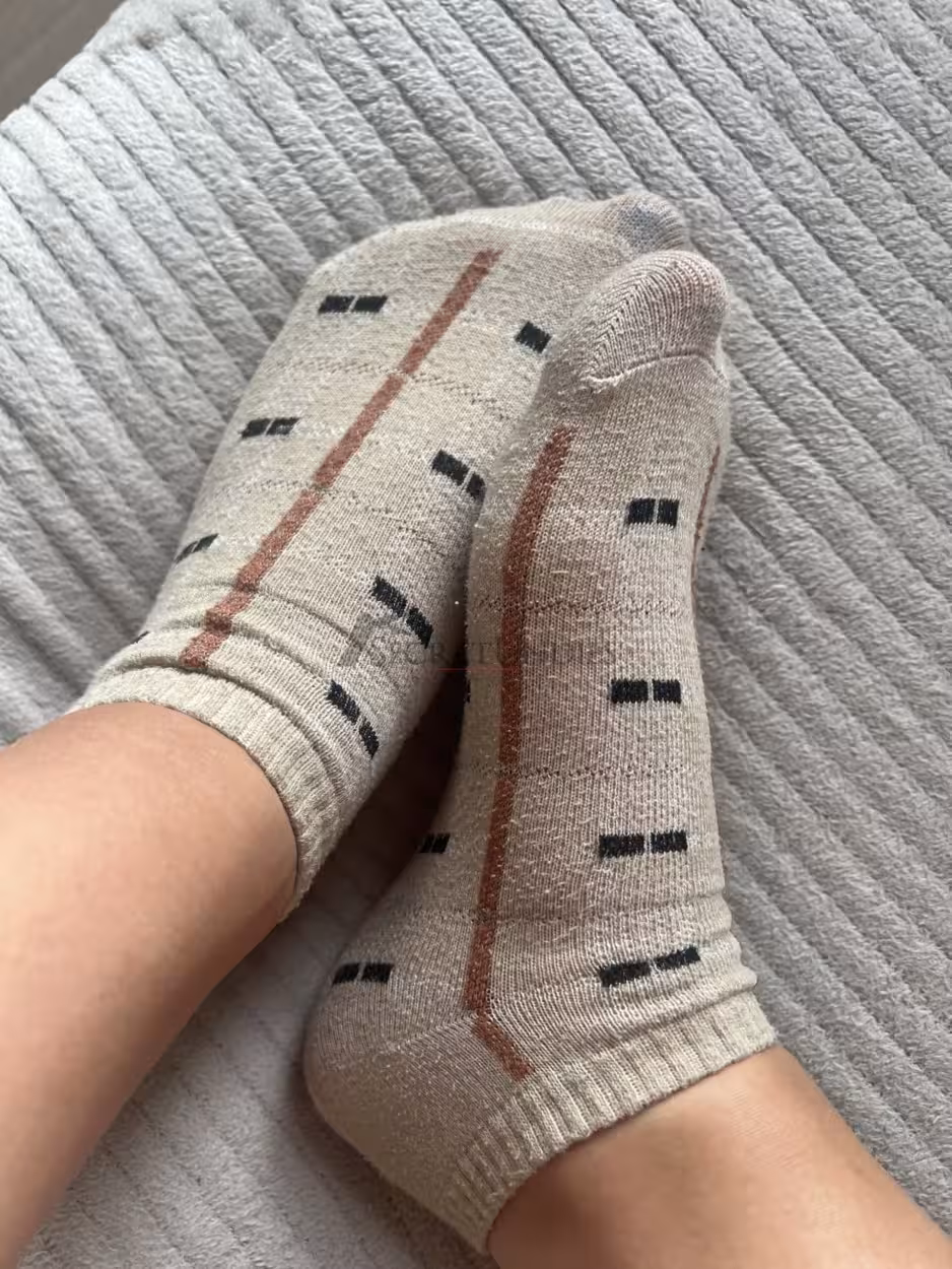 Getragene Socken
