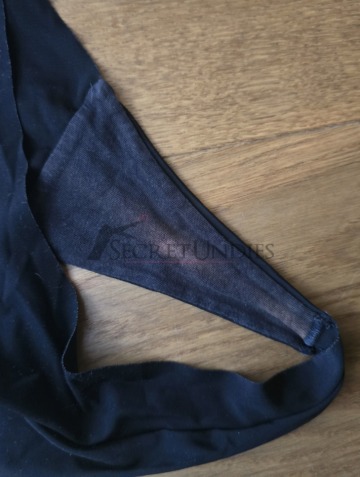 ​🔥 Heißer schwarzer Tanga – Soft & intensiv getragen mit sichtbaren Spuren 🔥