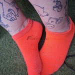 Sneaker Socken Neon-Orange 3 Tage getragen 5 Sneaker Socken Neon-Orange 3 Tage getragen