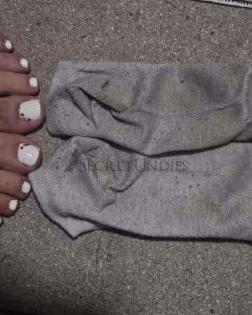 Kategorie getragene Jeans & Hosen kaufen 11 Weiße getragene Sneakersocken