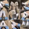 Getragene Socken