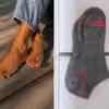 Authentisch getragene Sneaker Socken
