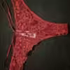 Roter sexy Tanga 2 Tage getragen auch bei Mastubation mit Tragespuren