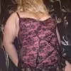Sexy Set mit Corsage und Tanga lila schwarz mit Schnürung