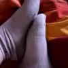Getragene Socken
