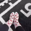 Herz-Design Socken im Gym getragen ❤️🤍