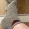 Cozy Hearts - soft weiche graue Socken mit rotem Herz