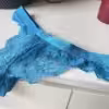 blauer Spitzen Tanga/ String 💙