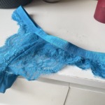 blauer Spitzen Tanga/ String 💙