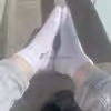 weisse Baumwollsocken