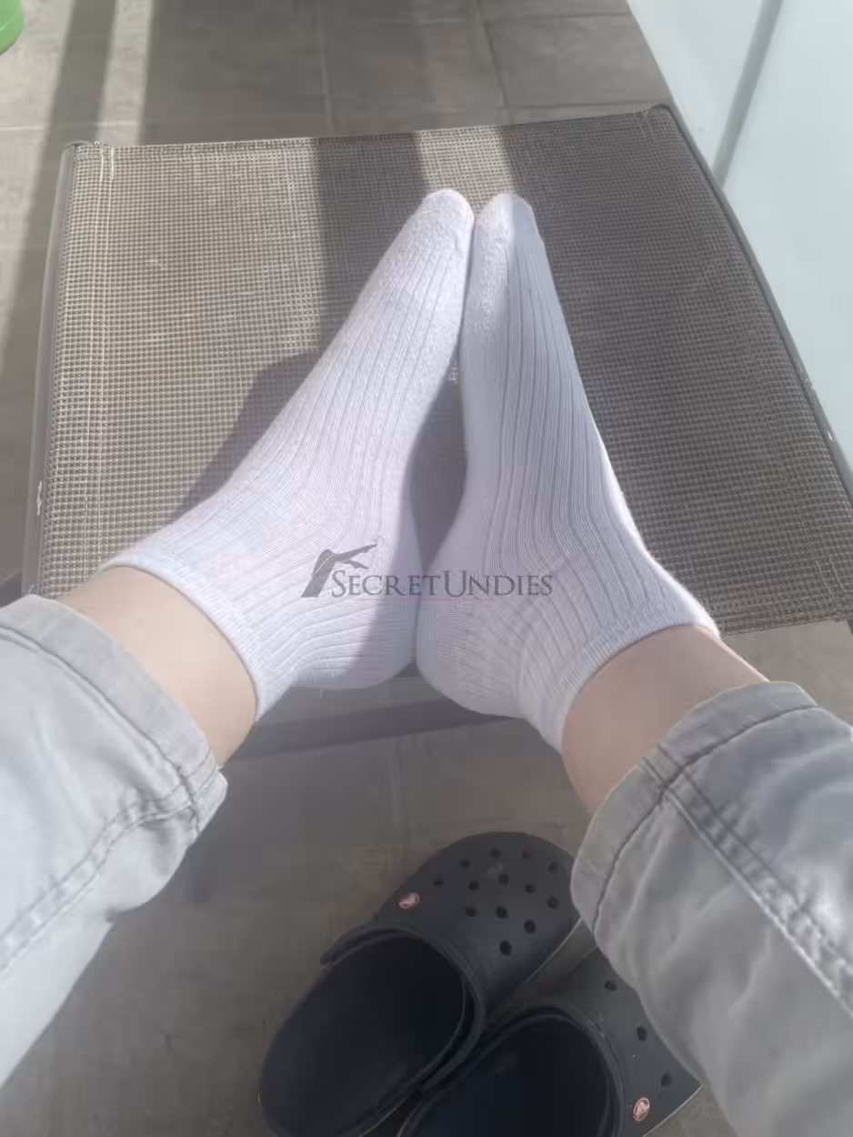 weisse Baumwollsocken – Bild 3
