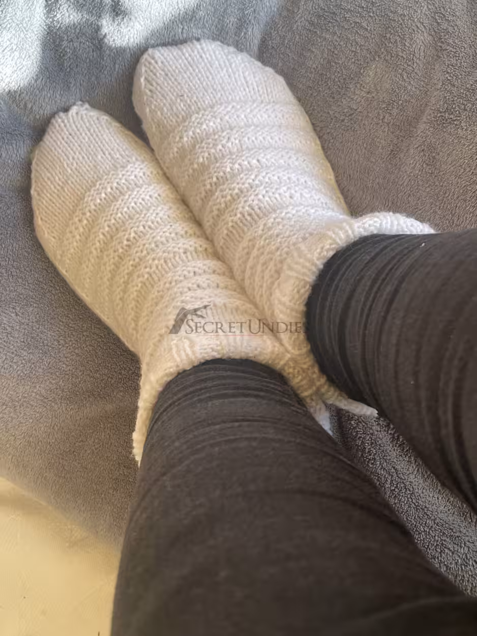 Kuschelsocken Weiss – Bild 3
