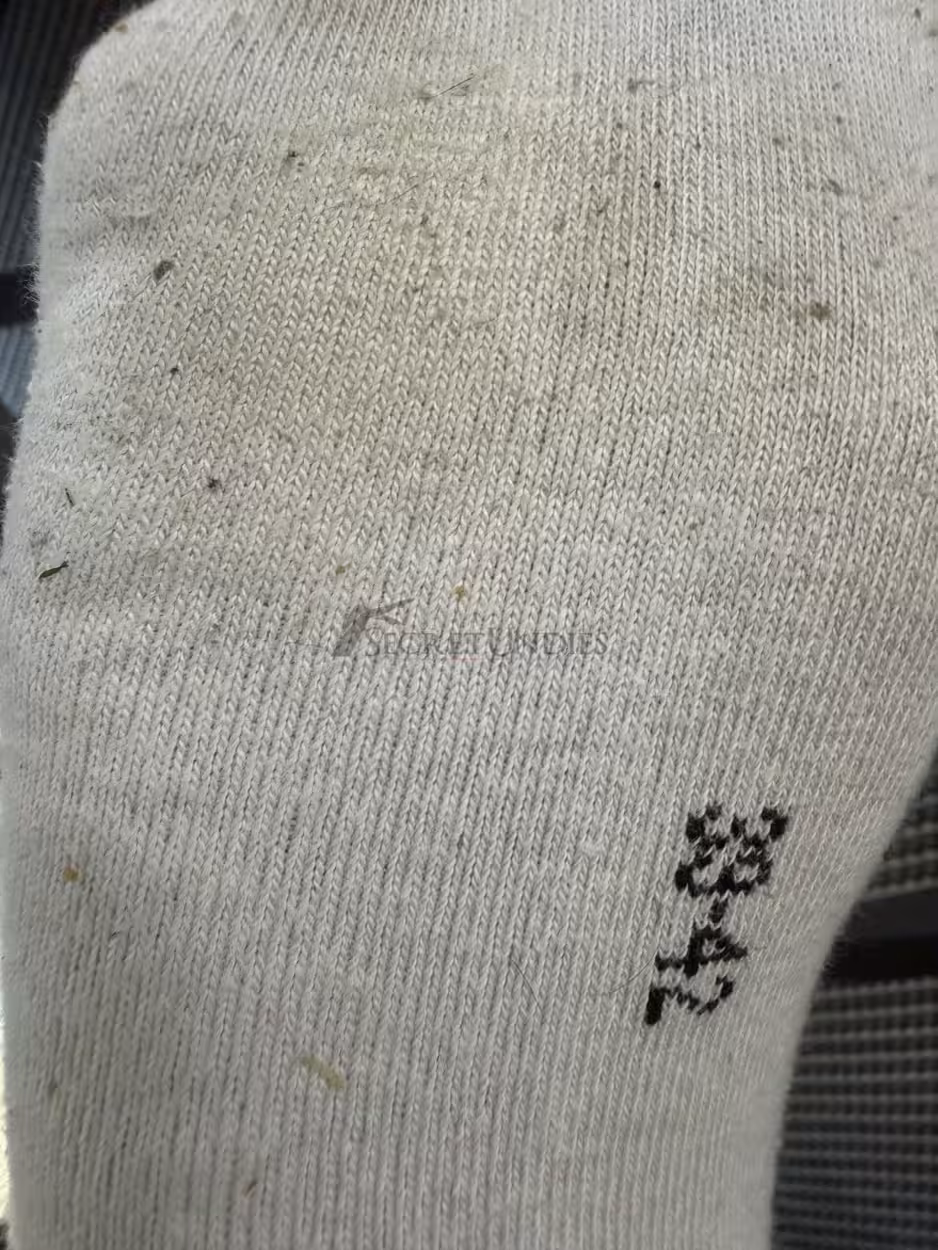 Weiße getragene Damensocken 39-42 – Bild 3
