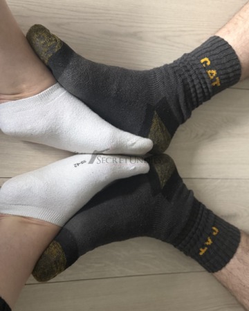 Getragene Männersocken