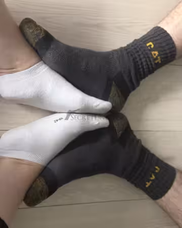 Getragene Männersocken