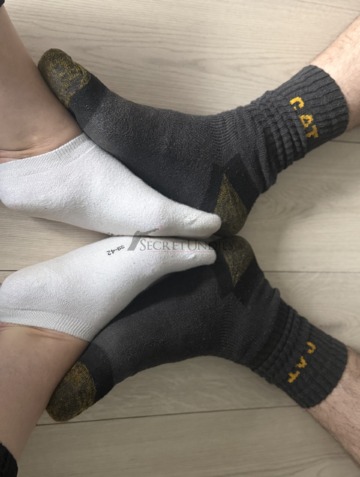 Getragene Männersocken