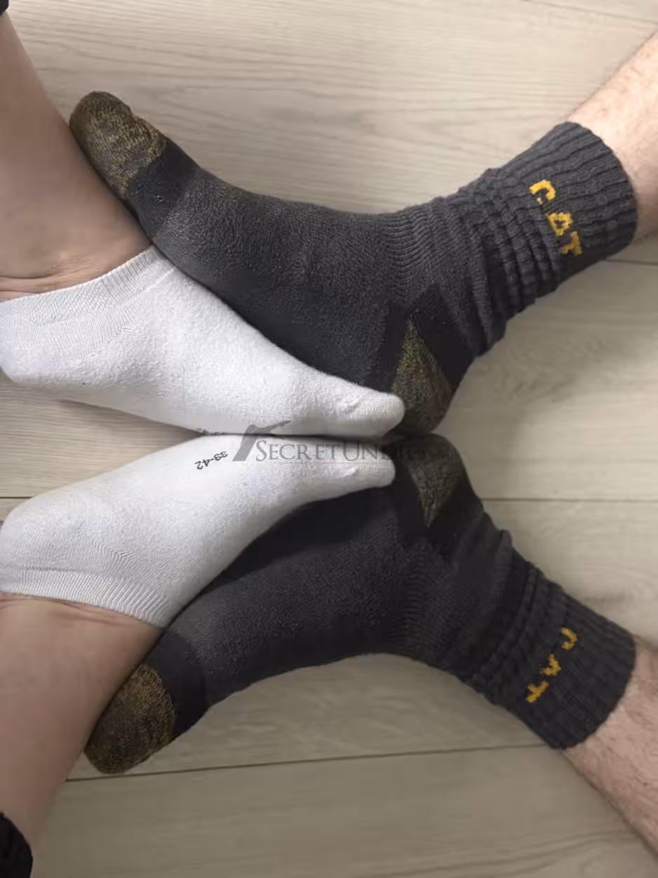 Getragene Männersocken