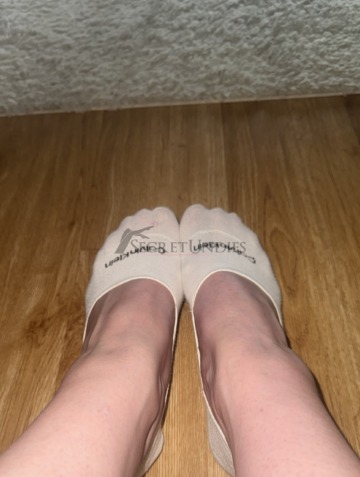 2 Tage getragene weiß halb-Socken-Calvin Klein
