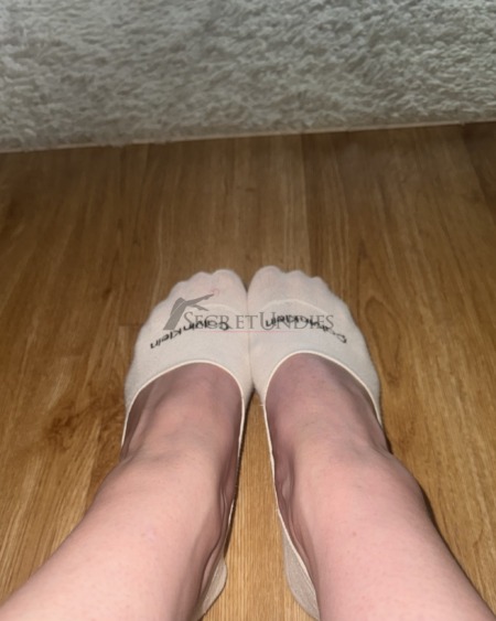 2 Tage getragene weiß halb-Socken-Calvin Klein