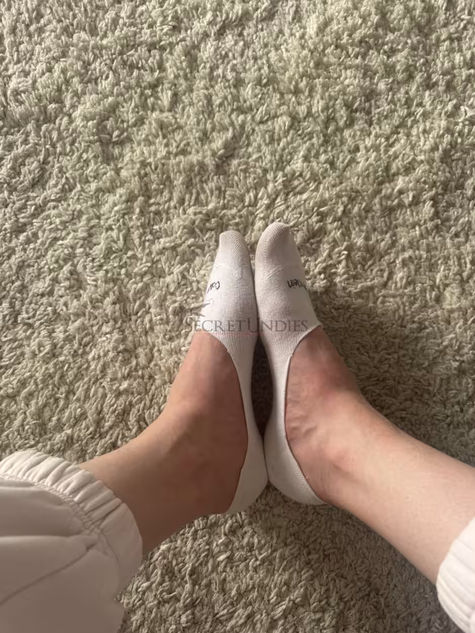 2 Tage getragene weiß halb-Socken-Calvin Klein – Bild 3