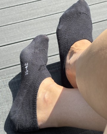 🖤 Schwarze Sneakersocken | 12 Stunden getragen | Gr. 39