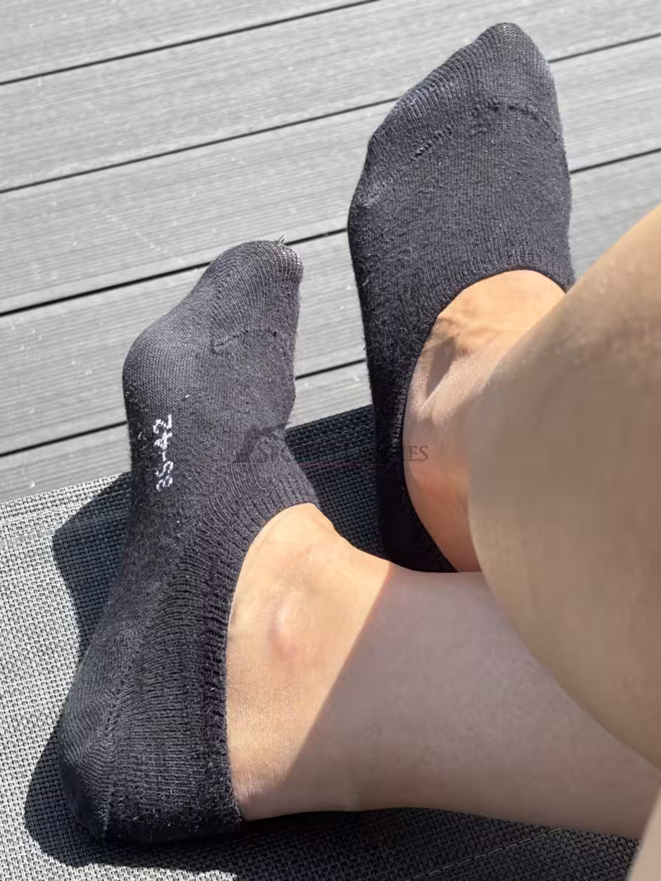 🖤 Schwarze Sneakersocken | 12 Stunden getragen | Gr. 39