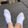 🤍 getragene weiße Sneakersocken – Sommer, Arbeit & Sport 🤍