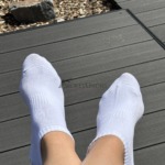 🤍 getragene weiße Sneakersocken – Sommer, Arbeit & Sport 🤍