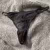 Sexy schwarzer String Tanga durchsichtig aus Spitze 2 Tage liebevoll getragen