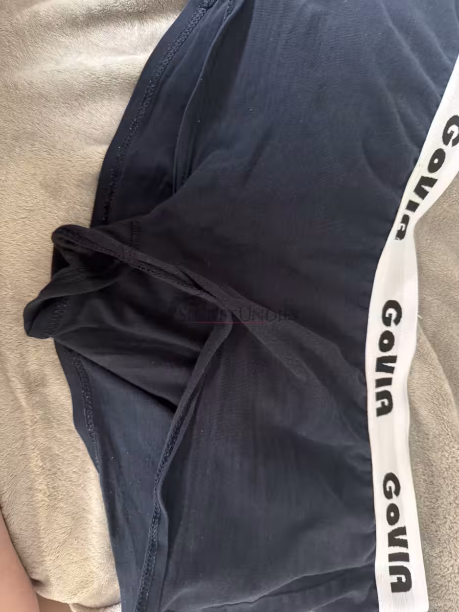 Dunkelblaue Pantie- ganztags getragen – Bild 2