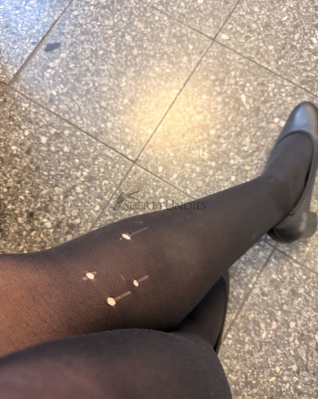 Cabin Crew Black Nylons – Worn & Damaged