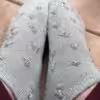 Getragene Blümchen Sneaker Socken, Individuelle Tragezeit