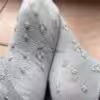 Getragene Blümchen Sneaker Socken, Individuelle Tragezeit