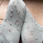 Getragene Blümchen Sneaker Socken, Individuelle Tragezeit