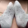 Getragene Blümchen Sneaker Socken, Individuelle Tragezeit