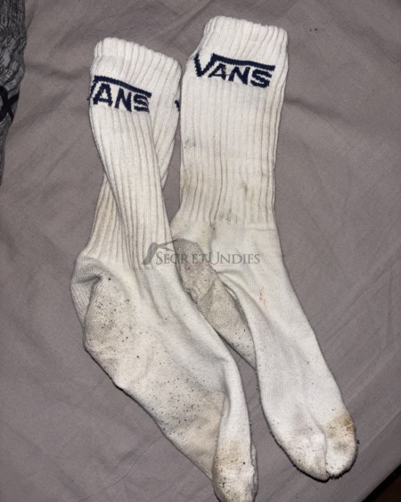 Weiße Tennissocken- 4 Tage getragen