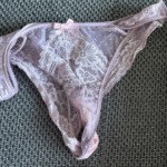 Rosa spitzen Slip, Brazil, 3 Tage getragen