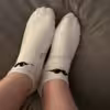 Weiße Sneakersocken 39-42, 16 Stunden getragen