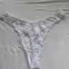 Weißes Spitzen Dessous Tanga - 2 Tage getragen