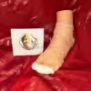 Weiße Mesh-Socken mit Punkten – zart, süß & feminin getragen