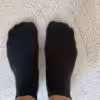 Schwarze getragene Socken 🖤