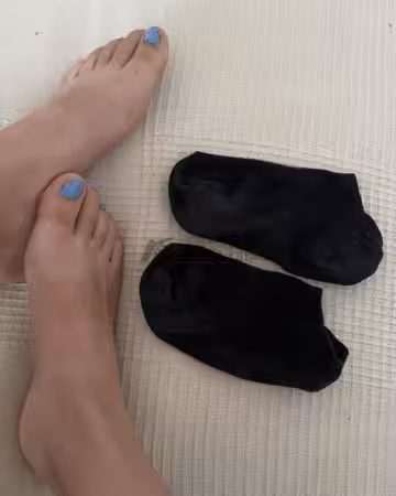 schwaze Sneaker Socken - 24 h getragen